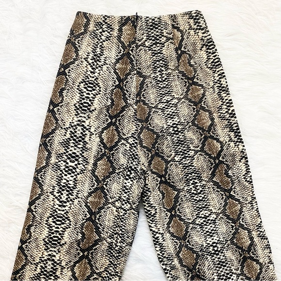 Snake Print High Waisted Trouser Pants - Picture 3 of 6